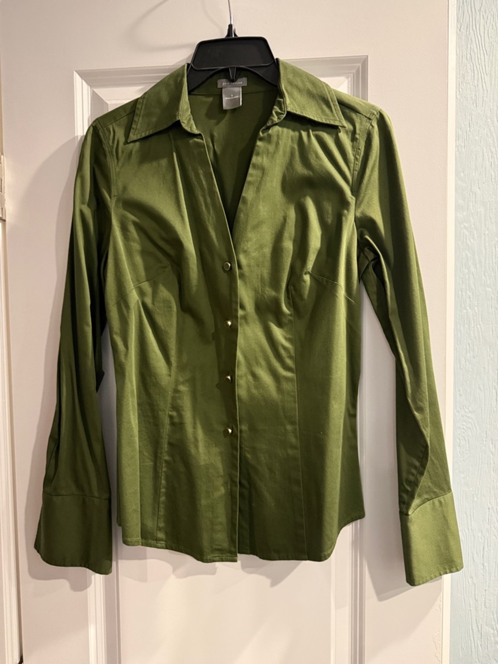 Ann Taylor Olive Green Blouse
